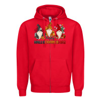 Red Happy Hallothanksmas Zipper Hoodie - MaliasSmallBusiness