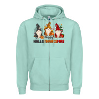 Seafoam Happy Hallothanksmas Zipper Hoodie - MaliasSmallBusiness