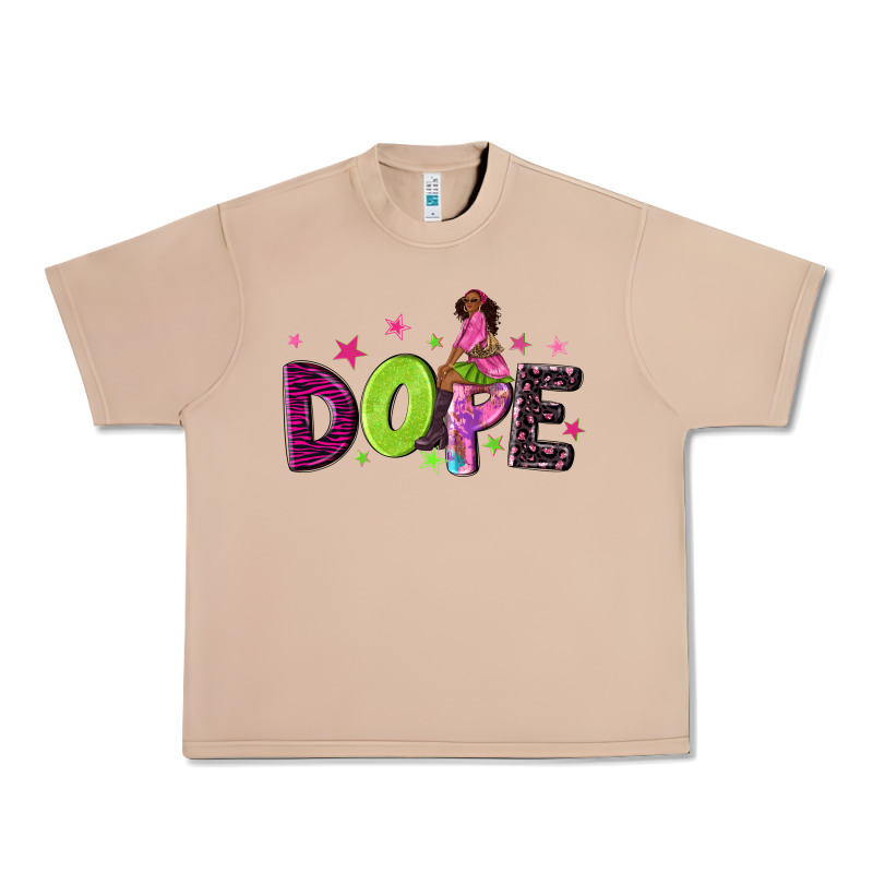 Dope With Afro Black Woman Urban Heavy Tee by NancyCooperArtShop | Teevron