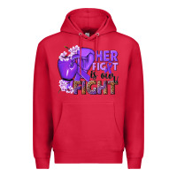 Cardinal Her fight is our fight purple ribbon Premium Hoodie - NancyCooperArtShop
