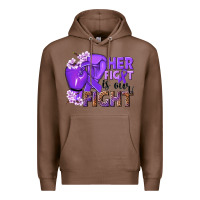 Chestnut Her fight is our fight purple ribbon Premium Hoodie - NancyCooperArtShop