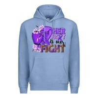 Colony Blue Her fight is our fight purple ribbon Premium Hoodie - NancyCooperArtShop