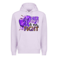 Lilac Her fight is our fight purple ribbon Premium Hoodie - NancyCooperArtShop