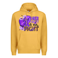 Mustard Her fight is our fight purple ribbon Premium Hoodie - NancyCooperArtShop