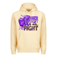 Pina Colada Her fight is our fight purple ribbon Premium Hoodie - NancyCooperArtShop