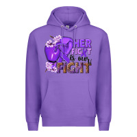 Purple Her fight is our fight purple ribbon Premium Hoodie - NancyCooperArtShop