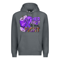 Rock Her fight is our fight purple ribbon Premium Hoodie - NancyCooperArtShop