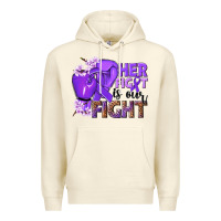 Sandshell Her fight is our fight purple ribbon Premium Hoodie - NancyCooperArtShop