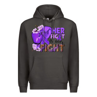 Smoke Her fight is our fight purple ribbon Premium Hoodie - NancyCooperArtShop