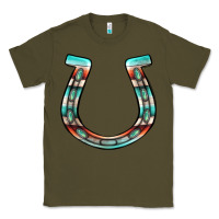 Army Green serape turquoise horseshoe Classic Tee - Jasminsmagicworld