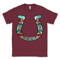 Burgundy serape turquoise horseshoe Classic Tee - Jasminsmagicworld