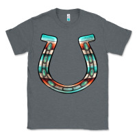 Charcoal Heather serape turquoise horseshoe Classic Tee - Jasminsmagicworld