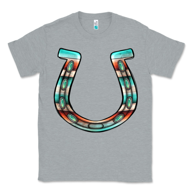 Serape Turquoise Horseshoe Classic Tee by Jasminsmagicworld | Teevron