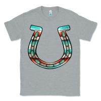 Heather Grey serape turquoise horseshoe Classic Tee - Jasminsmagicworld
