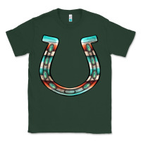 Sports Green serape turquoise horseshoe Classic Tee - Jasminsmagicworld