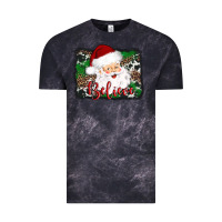 Cloud Black believe santa Vintage Tee - AdoDesignShop