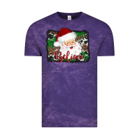 Cloud Purple believe santa Vintage Tee - AdoDesignShop