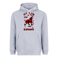 Heather Grey Just a girl who loves Elephants - Elephant Heavyweight Hoodie - Bettercallsaul