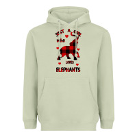 Matcha Just a girl who loves Elephants - Elephant Heavyweight Hoodie - Bettercallsaul