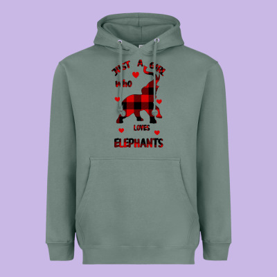 Just A Girl Who Loves Elephants - Elephant Heavyweight Hoodie Designed By Bettercallsaul