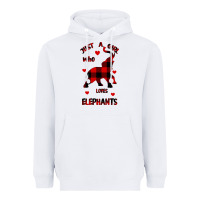White Just a girl who loves Elephants - Elephant Heavyweight Hoodie - Bettercallsaul
