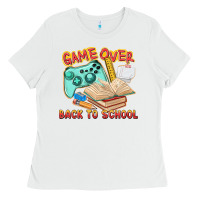 White game over back to school Ladies Tee - texasbilliewilder