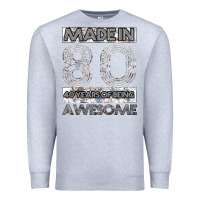 Heather Grey Born in 1980 Womens Premium Sweatshirt - Bettercallsaul