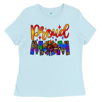 Baby Blue proud mom Ladies Tee - JahusDesignShop