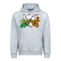 Heather Grey St. Patrick's Ireland flag Urban Hoodie - HowdyJamesFarm