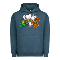 Pigment Midnight Navy St. Patrick's Ireland flag Urban Hoodie - HowdyJamesFarm