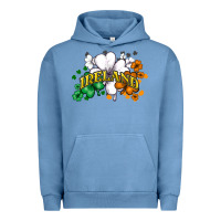Pigment Pebble Blue St. Patrick's Ireland flag Urban Hoodie - HowdyJamesFarm