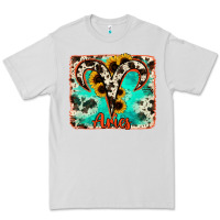 Dove Grey aries turquoise cowhide Premium Tee - RanaPortraitStore