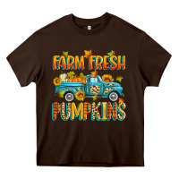 Chocolate Brown farm fresh pumpkins Heavy Core Tee - Zillion Design Studio