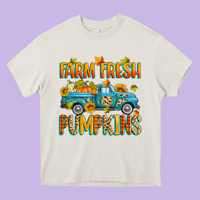 Farm Fresh Pumpkins Heavy Core Tee Designed By Zillion Design Studio