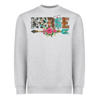 Heather Grey western nurse arrow floral Heavyweight Sweatshirt - BarkalooDesign