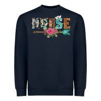 Navy western nurse arrow floral Heavyweight Sweatshirt - BarkalooDesign