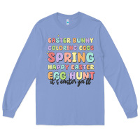 Colony Blue easter bunny spring Long Sleeve Tee - MaliasSmallBusiness