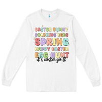 White easter bunny spring Long Sleeve Tee - MaliasSmallBusiness