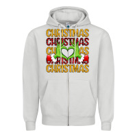 Dove Grey christmas grinch heart hands Zipper Hoodie - MaliasSmallBusiness