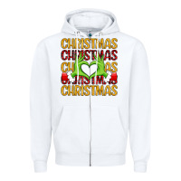White christmas grinch heart hands Zipper Hoodie - MaliasSmallBusiness