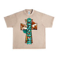 French Oak blessed cross Urban Heavy Tee - BarkalooDesign