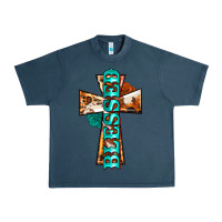 Midnight Navy blessed cross Urban Heavy Tee - BarkalooDesign