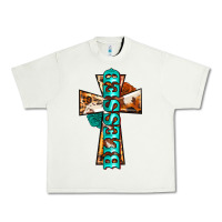 Pistachio blessed cross Urban Heavy Tee - BarkalooDesign