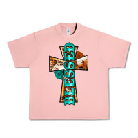 Salmon blessed cross Urban Heavy Tee - BarkalooDesign