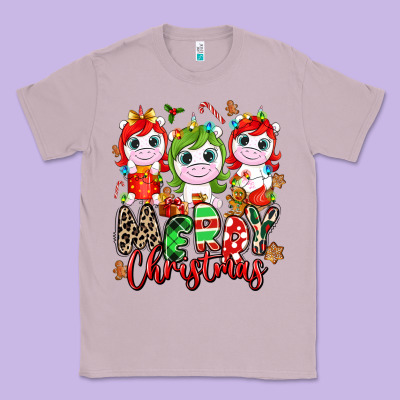 Merry Christmas Unicorns Classic Tee Designed By Nancycooperartshop