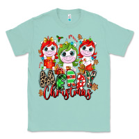 Seafoam Merry Christmas unicorns Classic Tee - NancyCooperArtShop