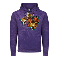 Cloud Purple rodeo sunflower texas map Vintage Hoodie - JahusDesignShop