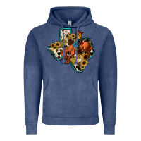 Vintage Denim rodeo sunflower texas map Vintage Hoodie - JahusDesignShop
