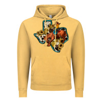Vintage Mustard rodeo sunflower texas map Vintage Hoodie - JahusDesignShop