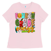 Bubblegum Pink fourth grade energy Ladies Tee - texasbilliewilder